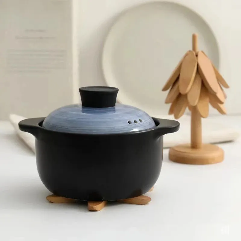 Tree-Shaped Wooden Trivet Set - Image 2